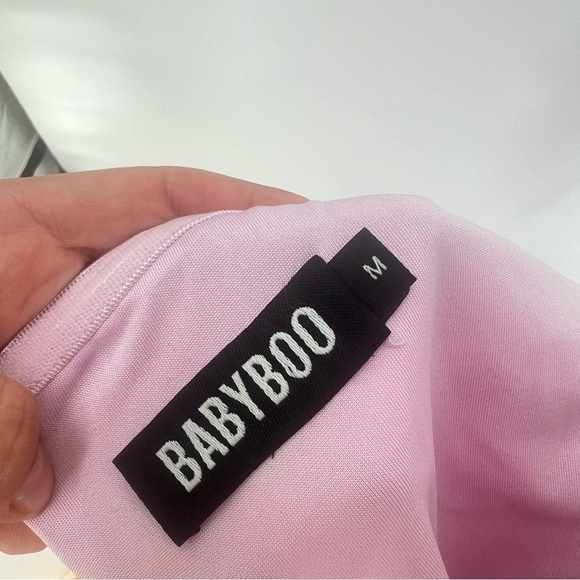 BABYBOO JULES MINI DRESS - lavender new with out tags thick contour material - Picture 5 of 5